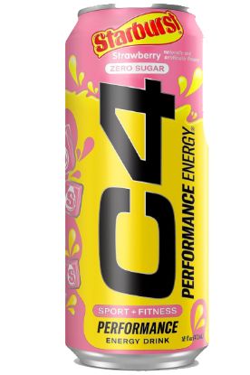 Picture of C4 Energy Starburst Strawberry Zero Sugar Drink 16 Oz