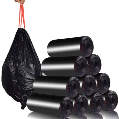 Picture of Dynamic Bags Dynamic Drawstring Trash Can Liners 30 Gallon 6 Ct