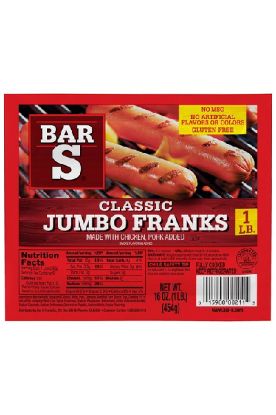Picture of Bar-s Jumbo Beef Franks 16 Oz