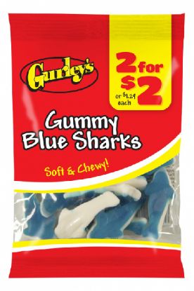 Picture of Gurleys 2 For 2 Gummy Blue Shark 2.5 Oz