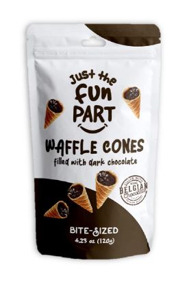 Picture of Just The Fun Part Mini Waffle Cones Filled With Dark Chocolate 4.23 Oz