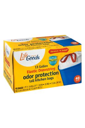 Picture of Life Goods Drawstring Tall Kitchen Stretch 40 Ct