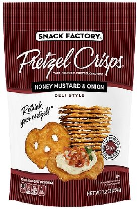 Picture of Snack Factory Pretzel Crisps Honey Mustard & Onion 7.2 Oz