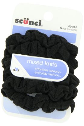 Picture of Scunci Effortless Beauty Everyday Hair Scrunchies 6 Ct