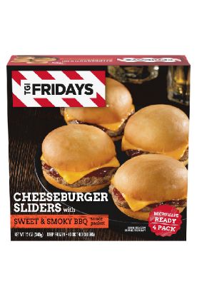 Picture of Tgi Fridays Anytime Sliders Cheeseburger Sweet & Smokey Bbq 12 Oz