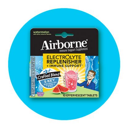 Picture of Airborne Electrolyte Replenisher Immune Support Watermelon Tabs 10 Ct