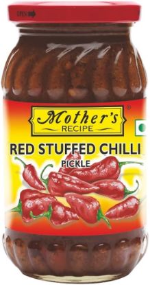 Picture of Mothers Recipe Stuffed Red Chilli Pickle 500 Grams