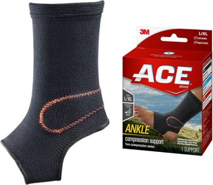 Picture of Ace Compression Ankle Support Lrg/X-Lrg Black 1 Ct