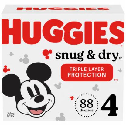 Picture of Huggies Snug & Dry Baby Diapers Size 4 (22-37lbs) 88 Ct