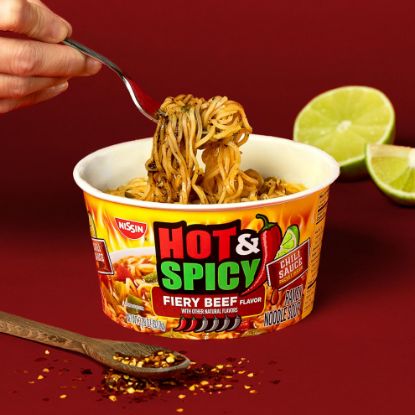 Picture of Nissin Spicy Beef Hot Noodle Bowl 3 Oz