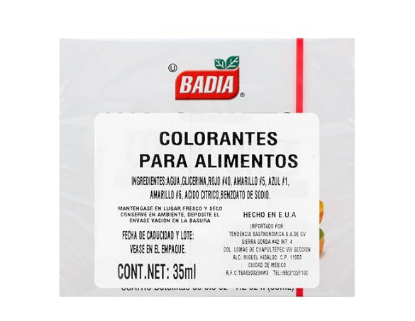 Picture of Badia Food Coloring Kit 1.2 Oz