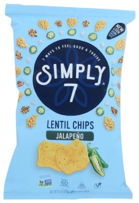 Picture of Simply 7 Simply7 Lentil Chip Jalepeno 4 4 Oz