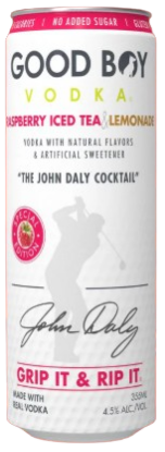 Picture of Good Boy John Daly Vodka Cocktail Raspberry Iced Tea Lemonade 355 Ml