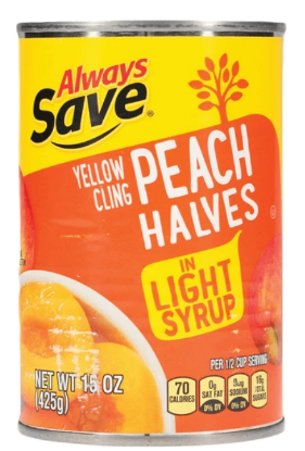 Picture of Always Save Lite Peach Halves 15 Oz