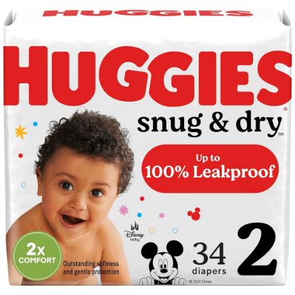Picture of Huggies Snug And Dry 34 Ct