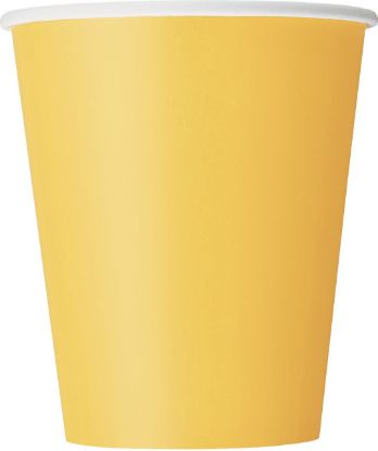 Picture of Unique Yellow Disposable Cups 14 Count 9 Oz