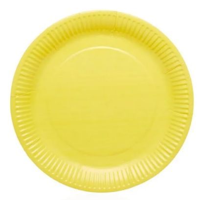 Picture of Unique Yellow Paper Plates 16 Count 9 In