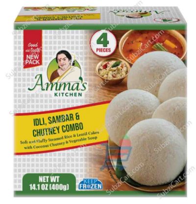 Picture of Amma/'s Kitchen Mini Idli W Sambar & Chutn. 520 Grams