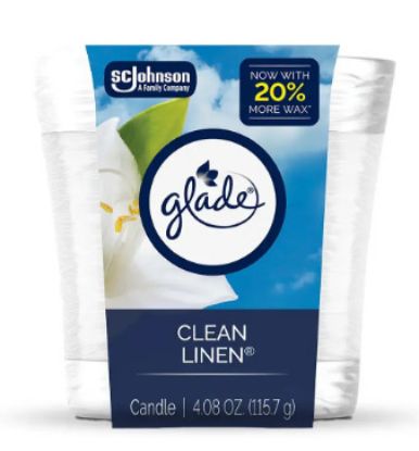 Picture of Glade Candle Clean Linen 4.08 Oz